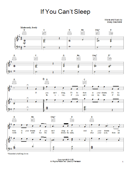 Download She & Him If You Can't Sleep Sheet Music