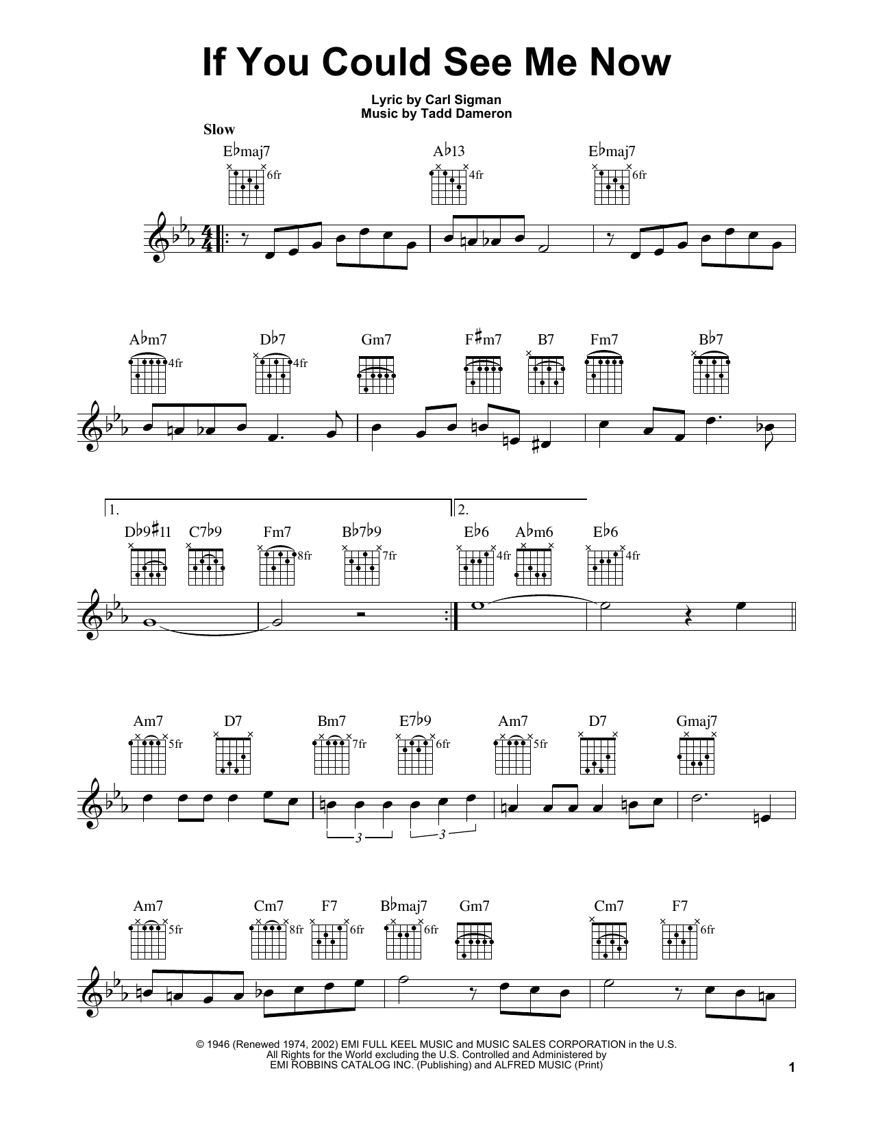 Download Carl Sigman If You Could See Me Now Sheet Music