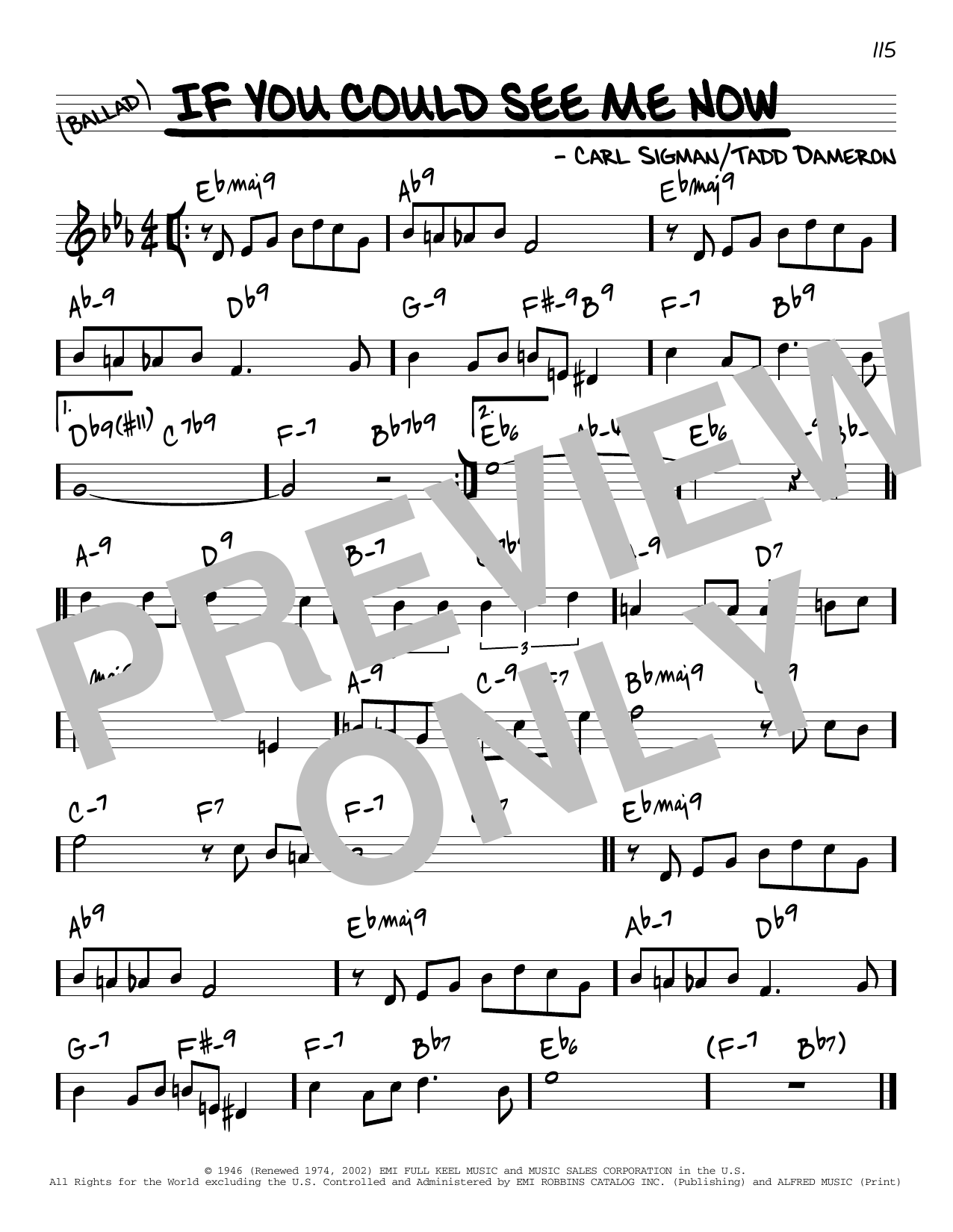 Download Sarah Vaughan If You Could See Me Now Sheet Music