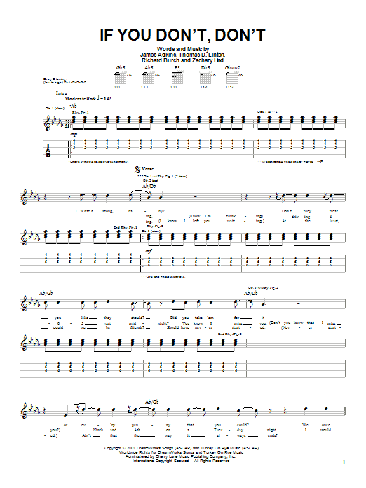 Download Jimmy Eat World If You Don't, Don't Sheet Music