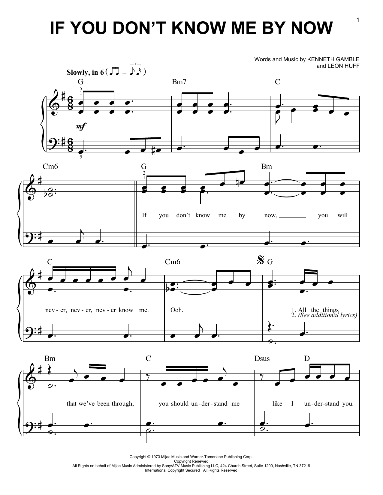 Download Seal If You Don't Know Me By Now Sheet Music