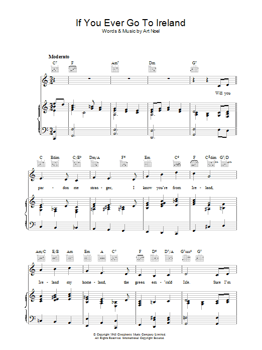 Download Traditional If You Ever Go To Ireland Sheet Music