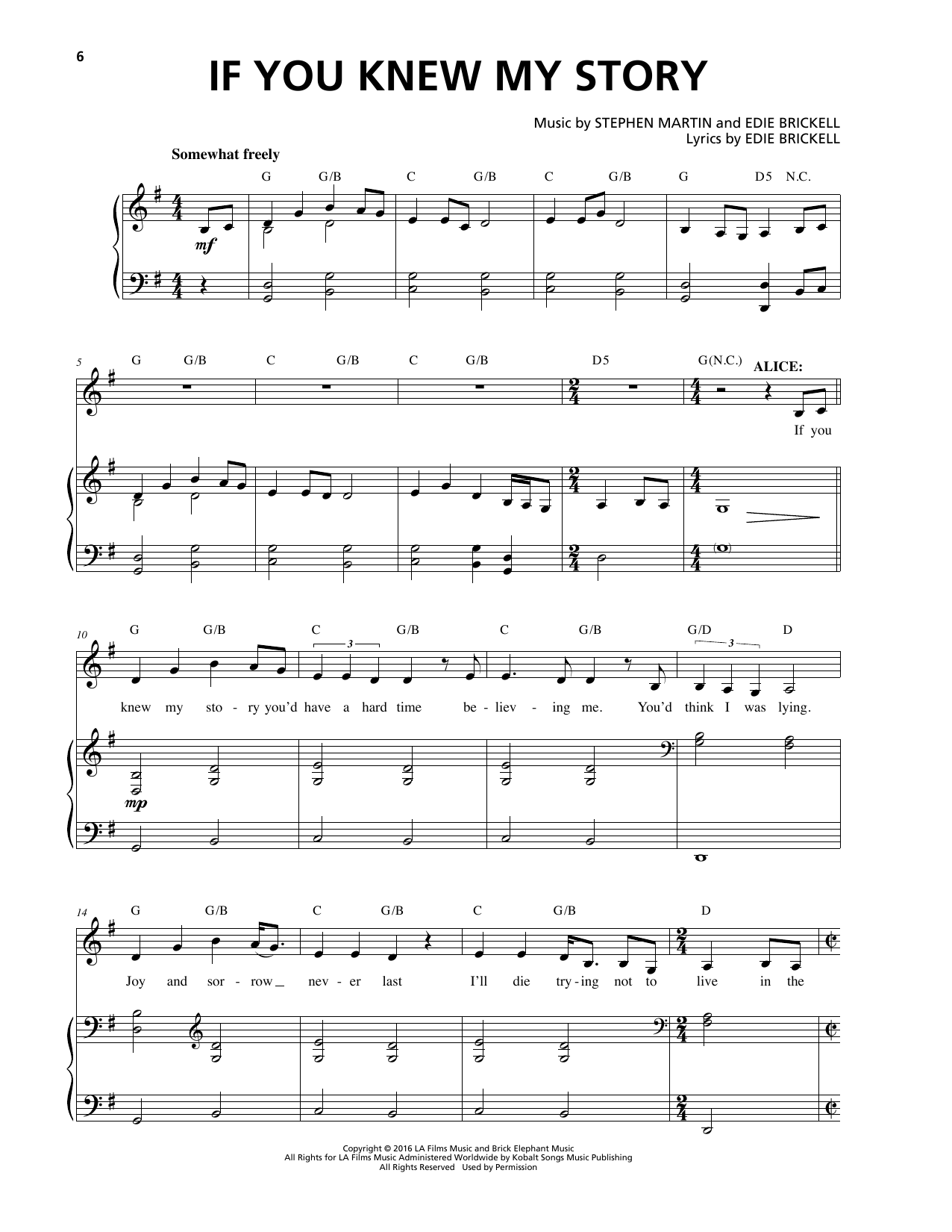 Download Stephen Martin & Edie Brickell If You Knew My Story Sheet Music