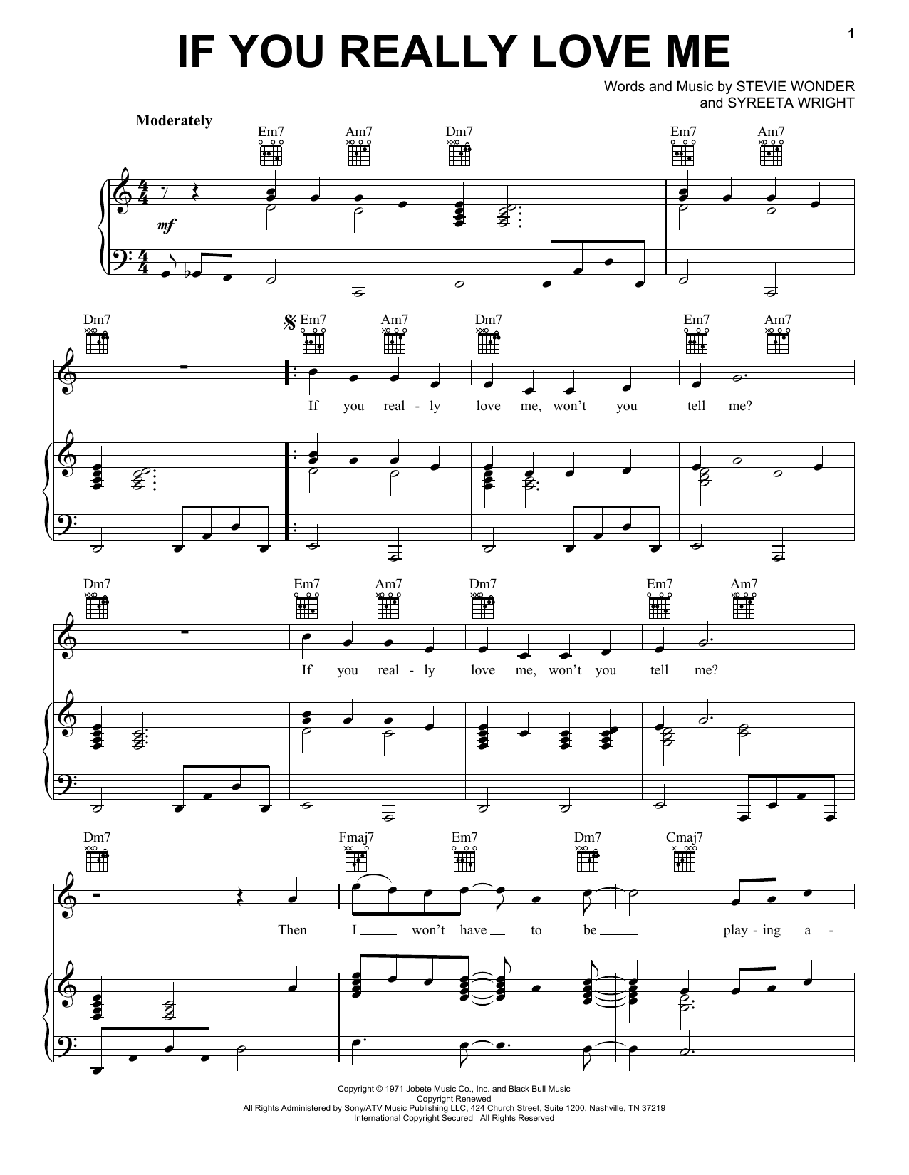 Download Stevie Wonder If You Really Love Me Sheet Music