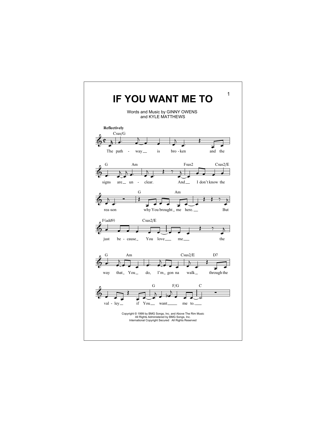 Download Ginny Owens If You Want Me To Sheet Music