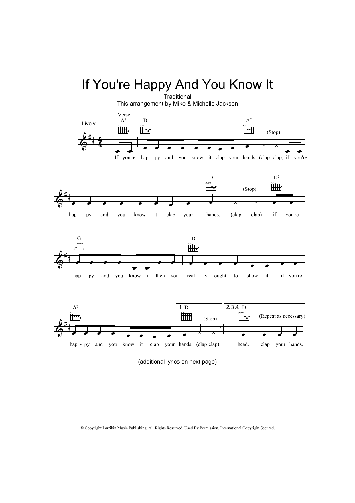 Download Alfred B. Smith If You're Happy And You Know It Sheet Music
