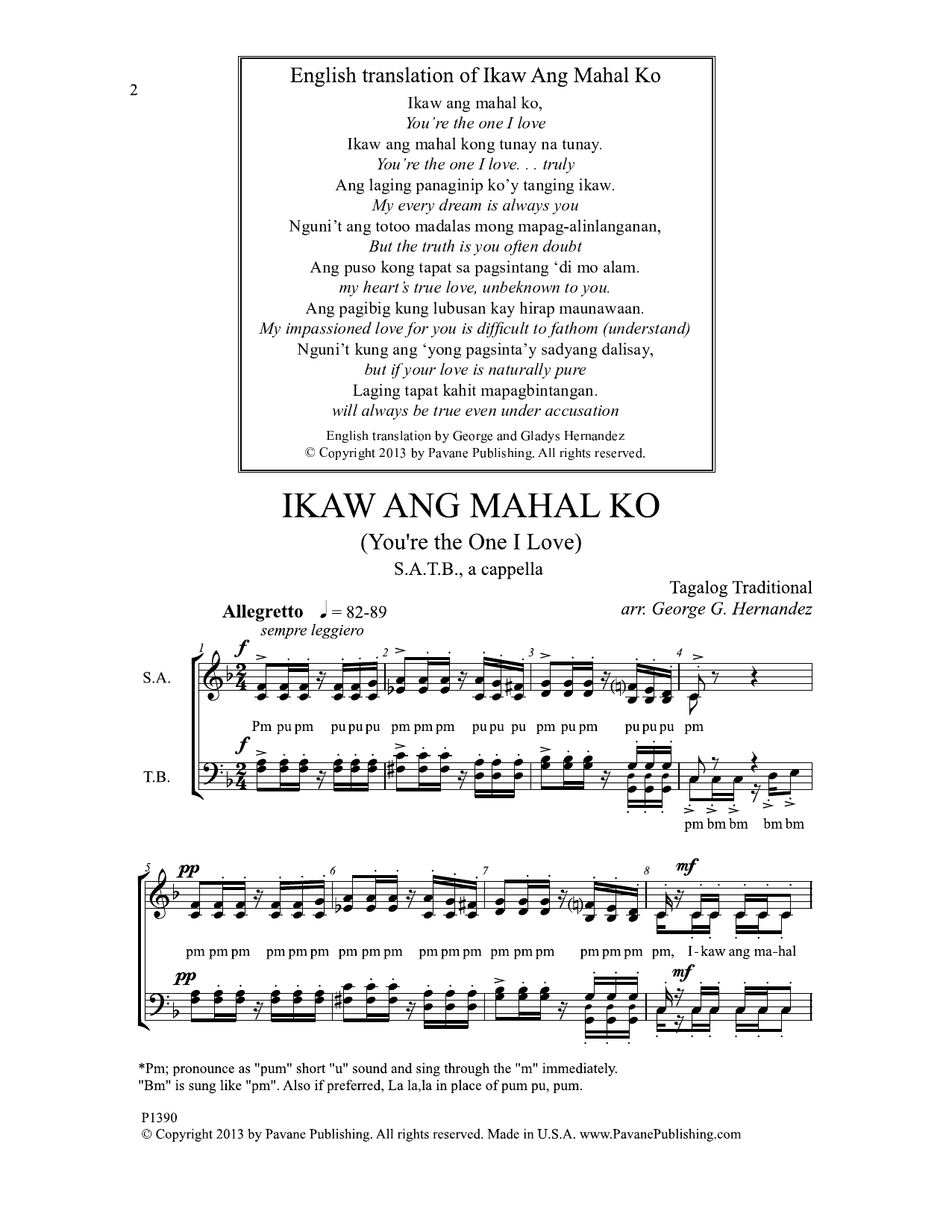 Download George G. Hernandez Ikaw Ang Mahal Ko Sheet Music