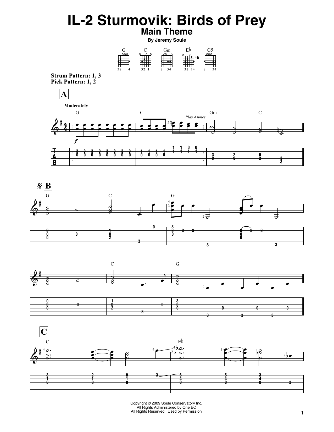 Download Jeremy Soule IL-2 Sturmovik: Birds of Prey - Main Th Sheet Music