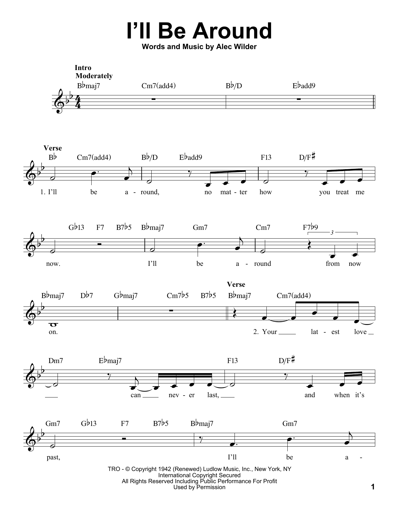 Download The Mills Brothers I'll Be Around Sheet Music