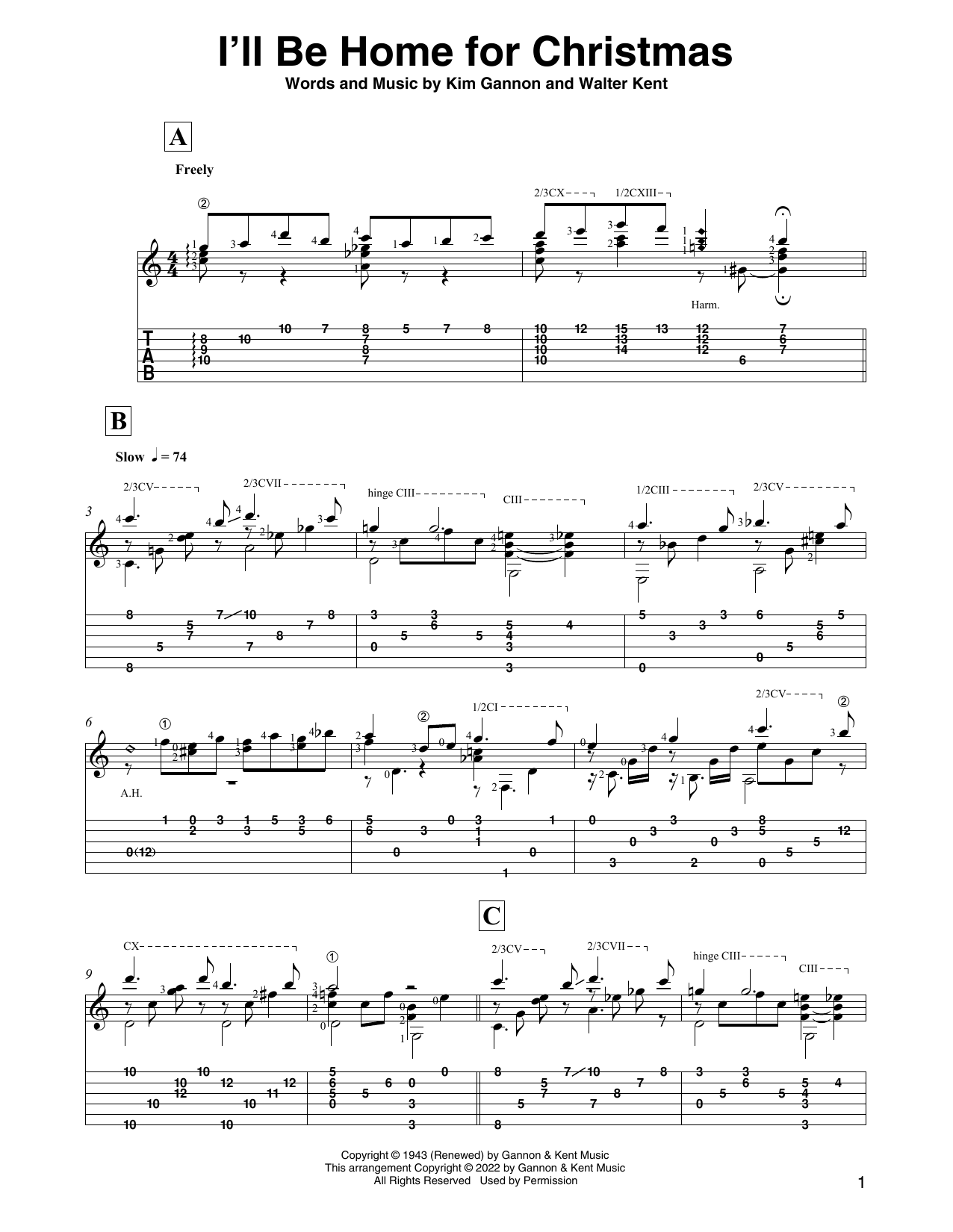 Download Bing Crosby I'll Be Home For Christmas (arr. David Sheet Music