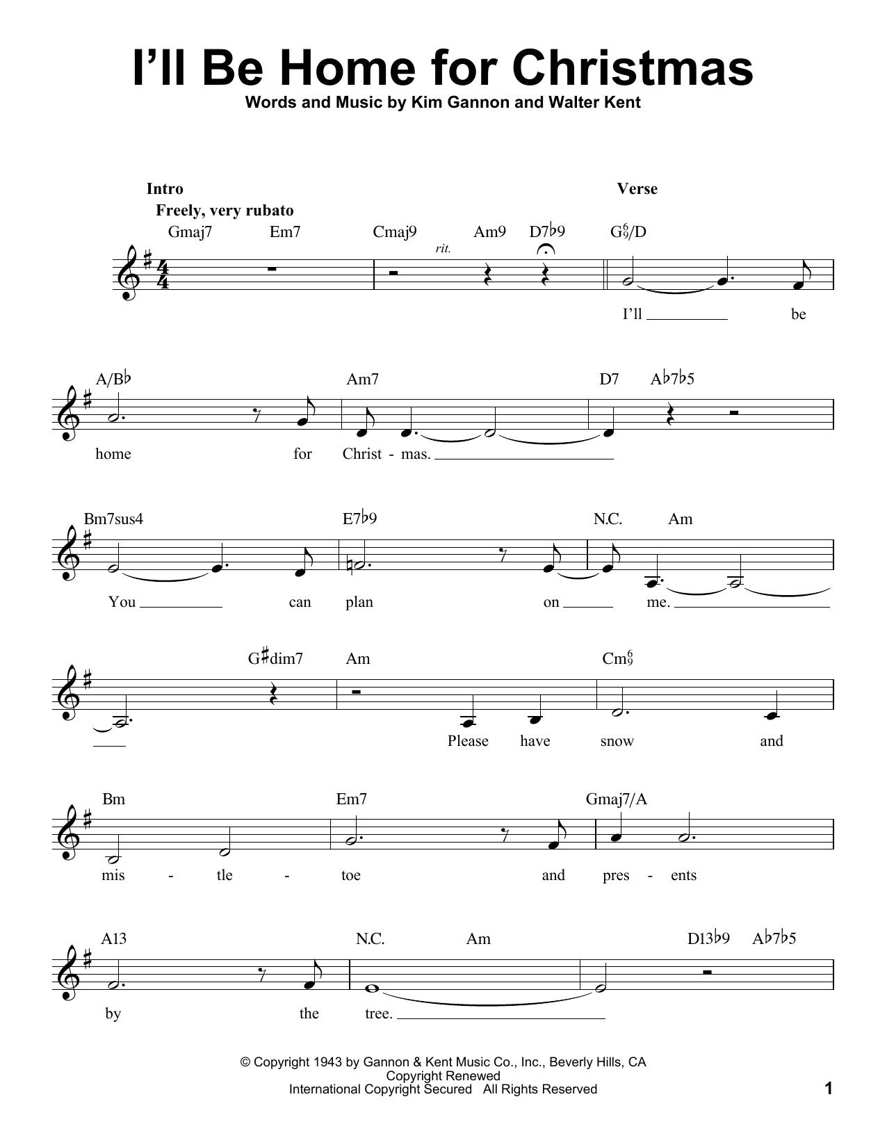 Download Michael Bublé I'll Be Home For Christmas Sheet Music