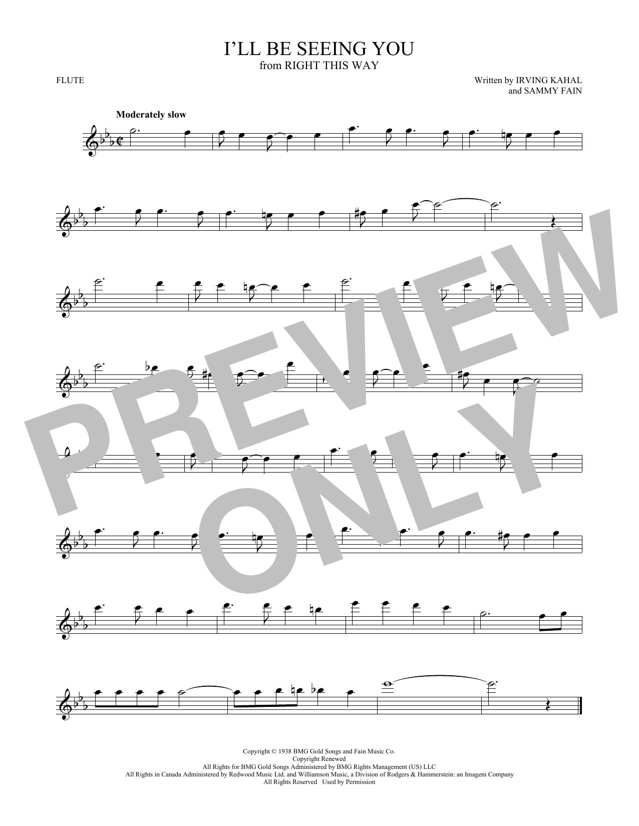 Download Irving Kahal & Sammy Fain I'll Be Seeing You Sheet Music
