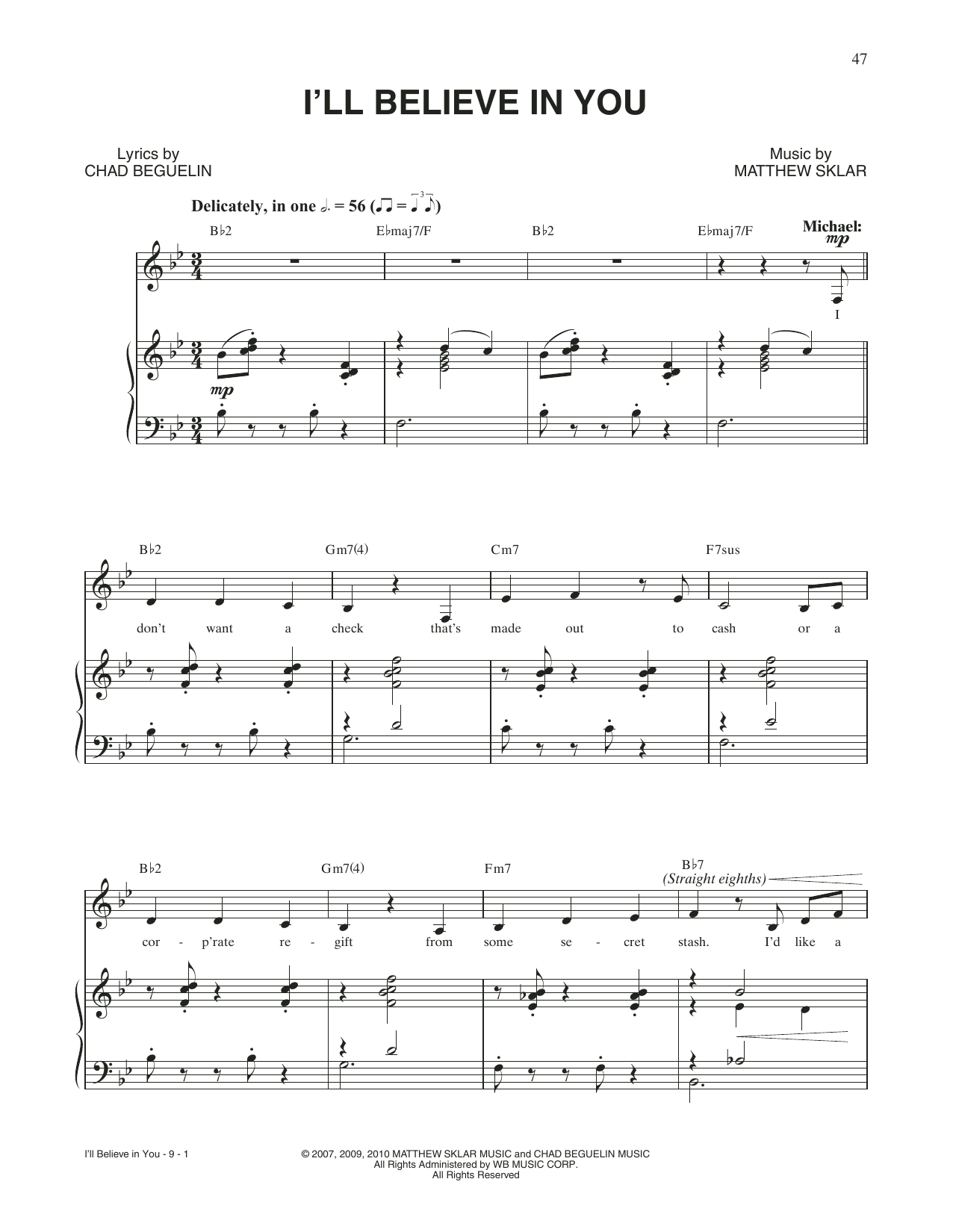 Download Matthew Sklar & Chad Beguelin I'll Believe In You (from Elf: The Musi Sheet Music