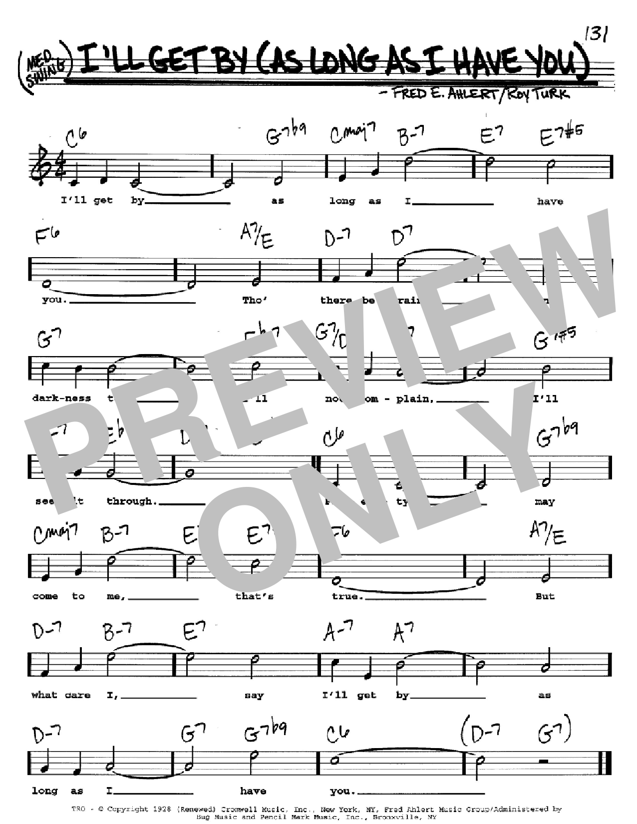 Download Billie Holiday I'll Get By (As Long As I Have You) Sheet Music