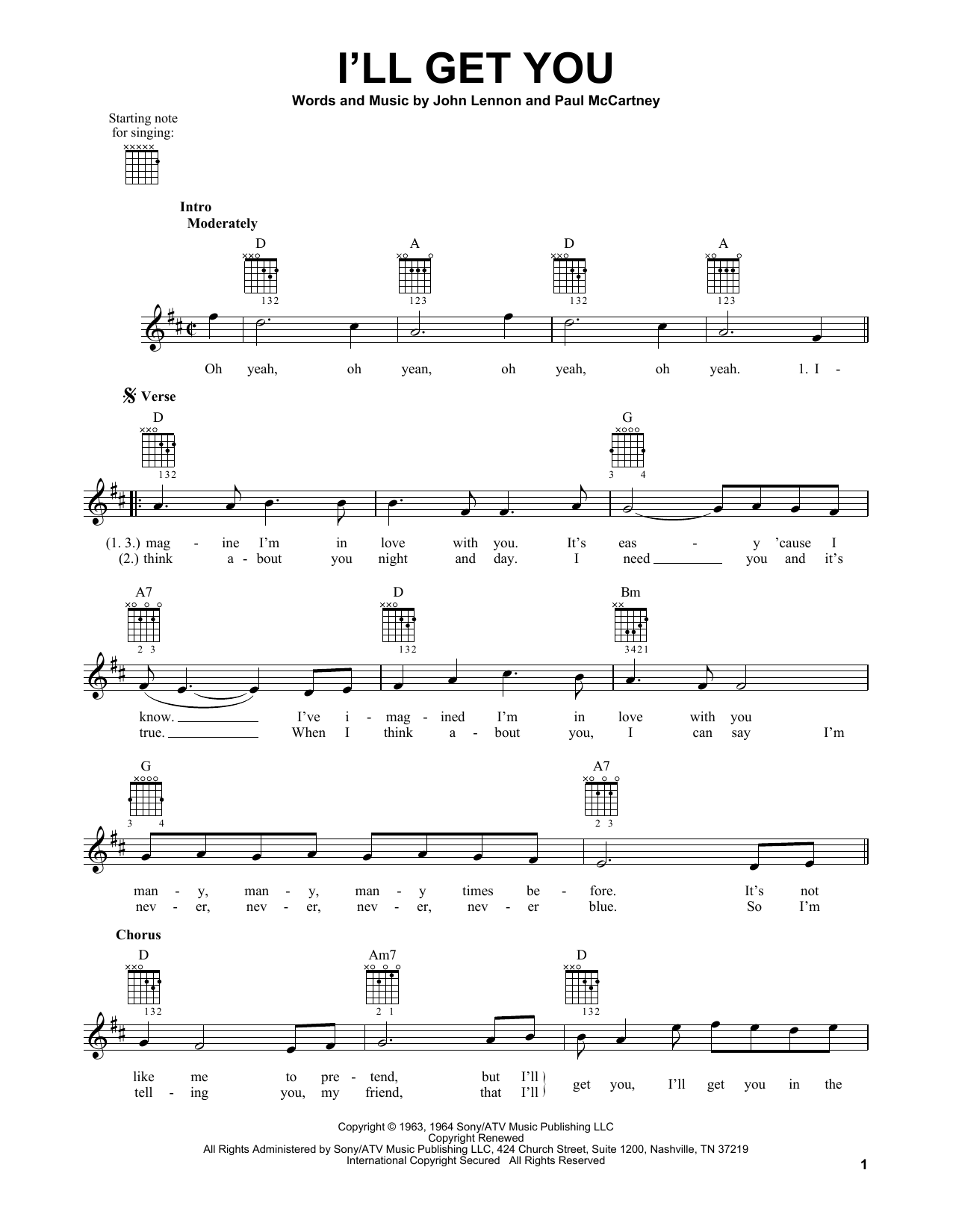 Download The Beatles I'll Get You Sheet Music