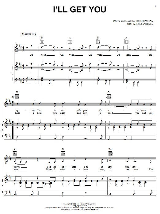 Download The Beatles I'll Get You Sheet Music