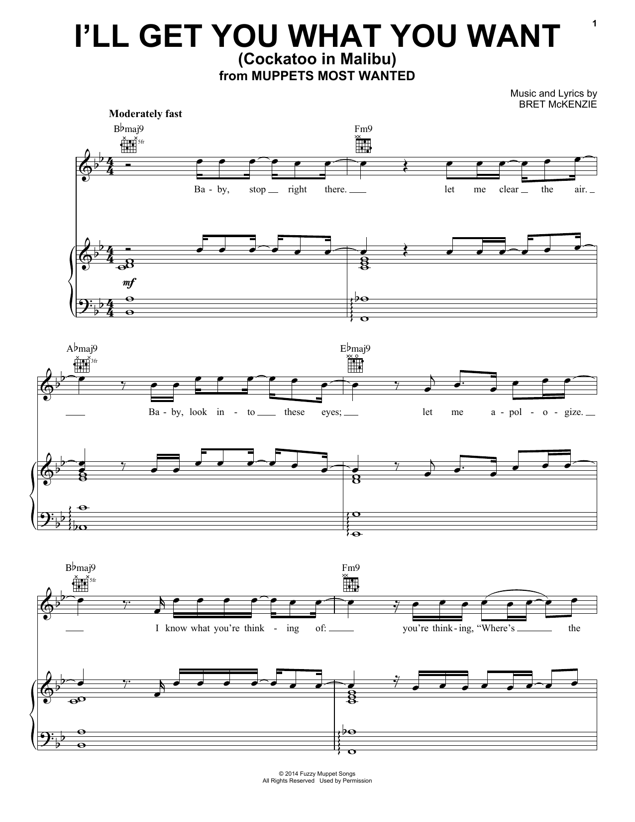 Download Bret McKenzie I'll Get You What You Want (Cockatoo In Sheet Music