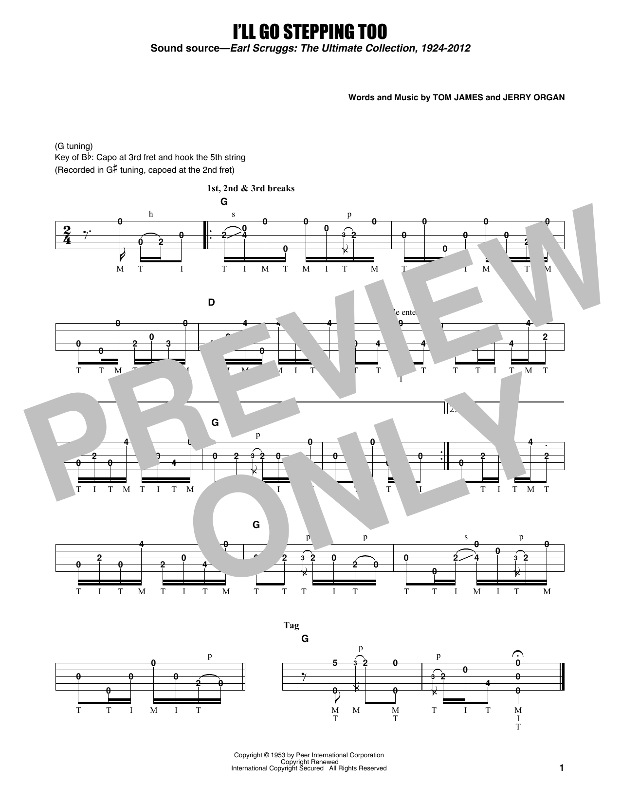 Download Earl Scruggs I'll Go Stepping Too Sheet Music