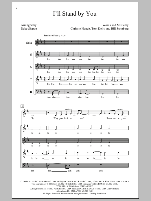 Download Deke Sharon I'll Stand By You Sheet Music