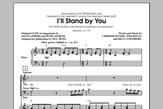 Download Glee Cast I'll Stand By You (arr. Mac Huff) Sheet Music