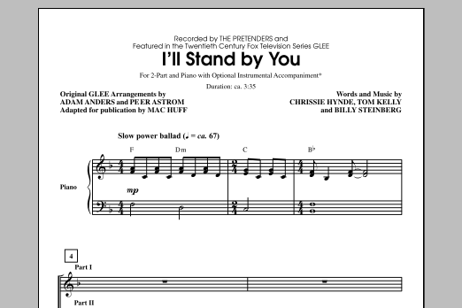 Download Glee Cast I'll Stand By You (arr. Mac Huff) Sheet Music