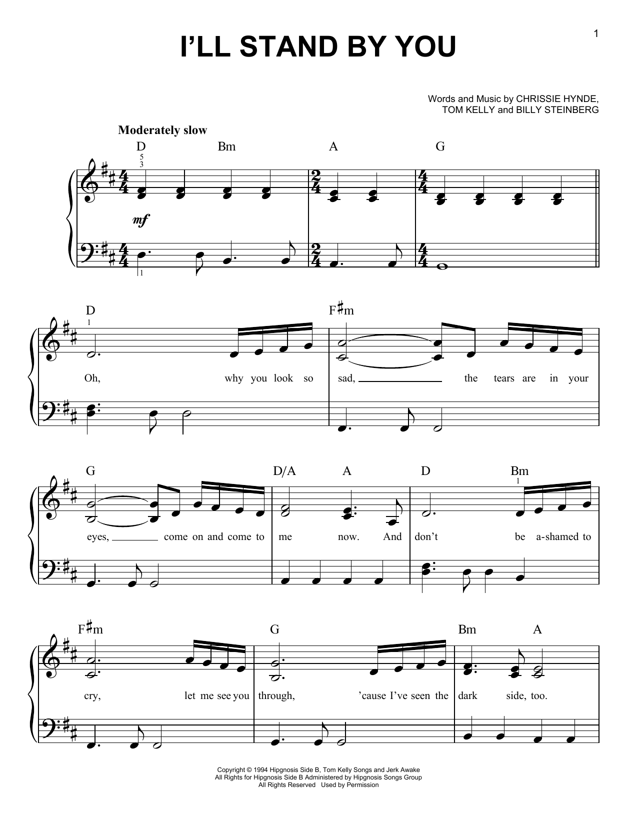 Download Pretenders I'll Stand By You Sheet Music
