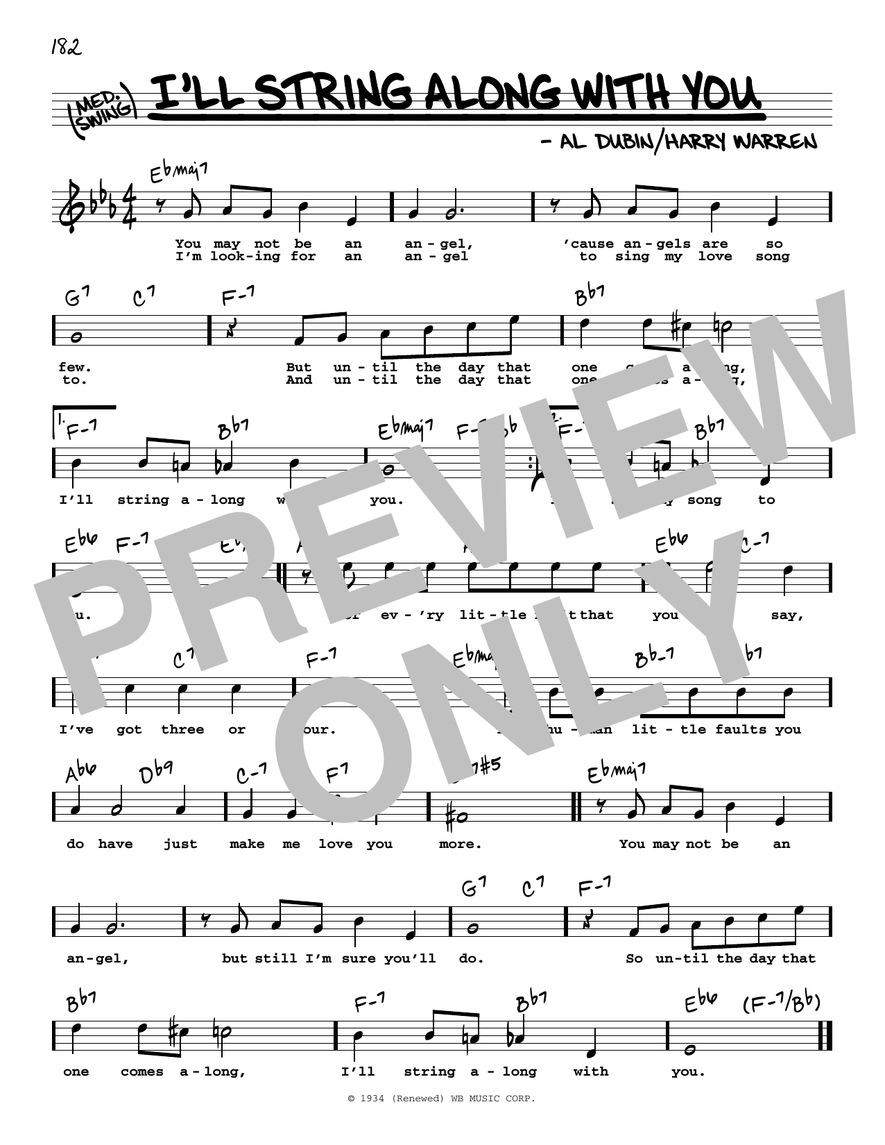 Download Harry Warren I'll String Along With You (High Voice) Sheet Music