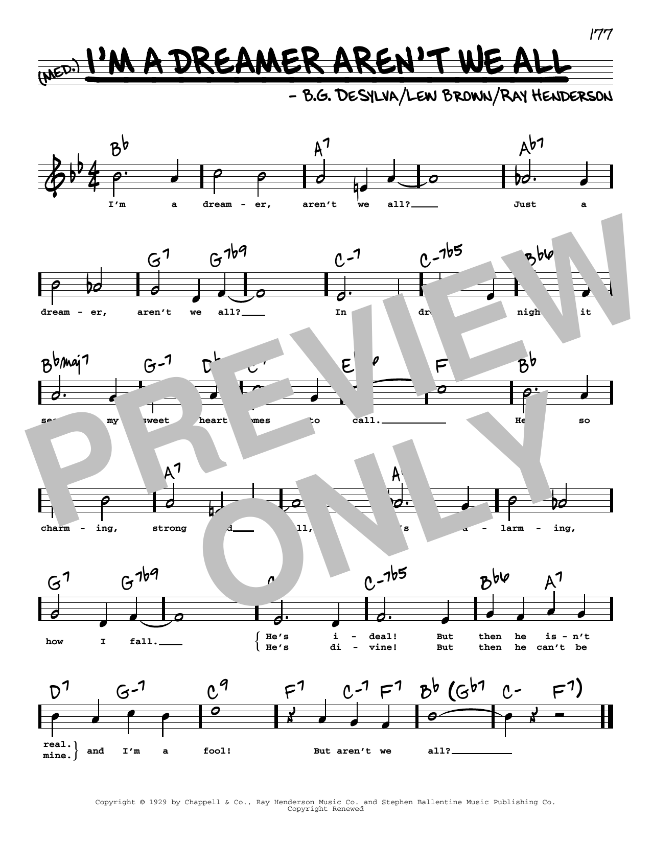 Download Bobby Sherwood I'm A Dreamer Aren't We All (High Voice Sheet Music