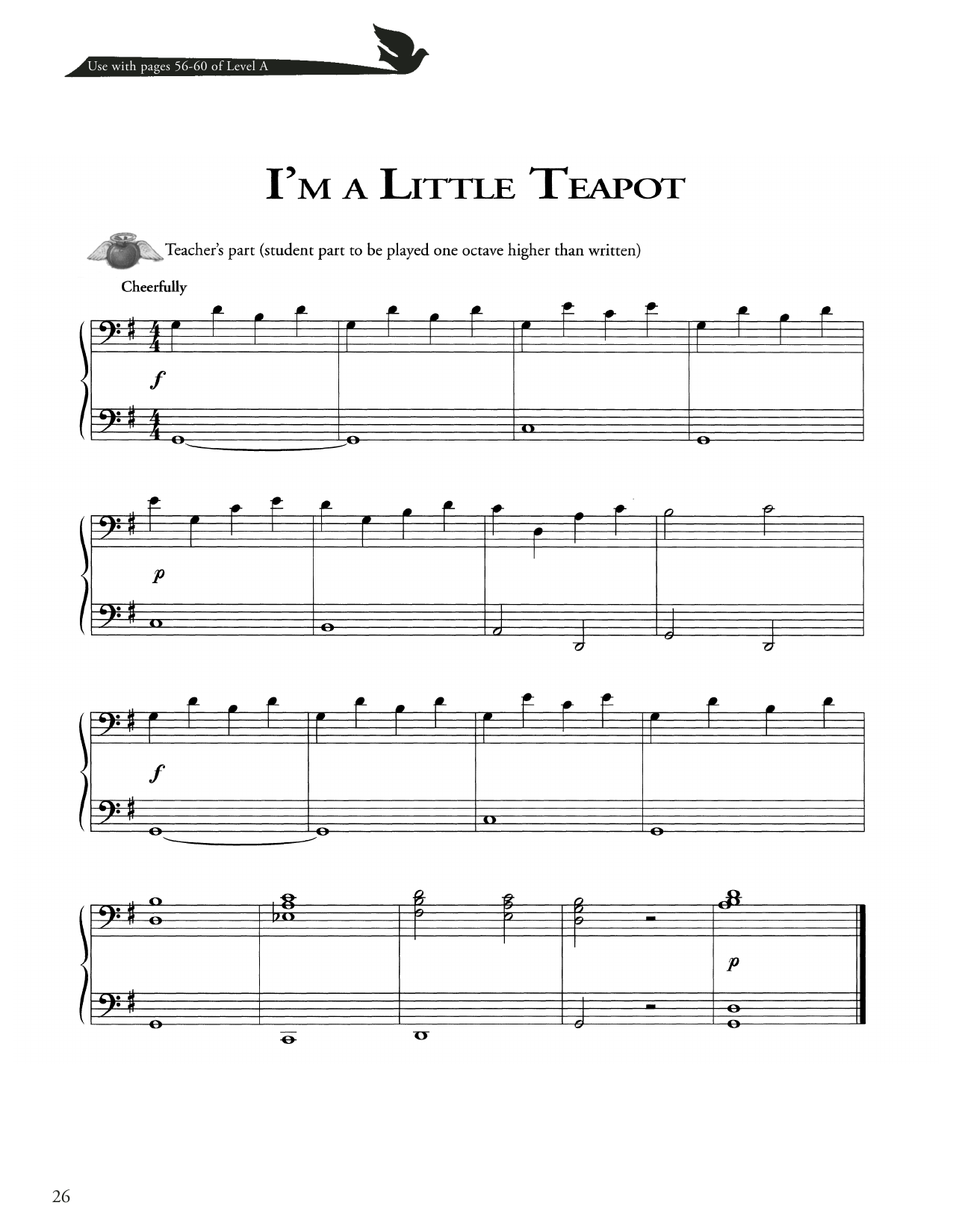 Download American Folk Song I'm A Little Teapot Sheet Music