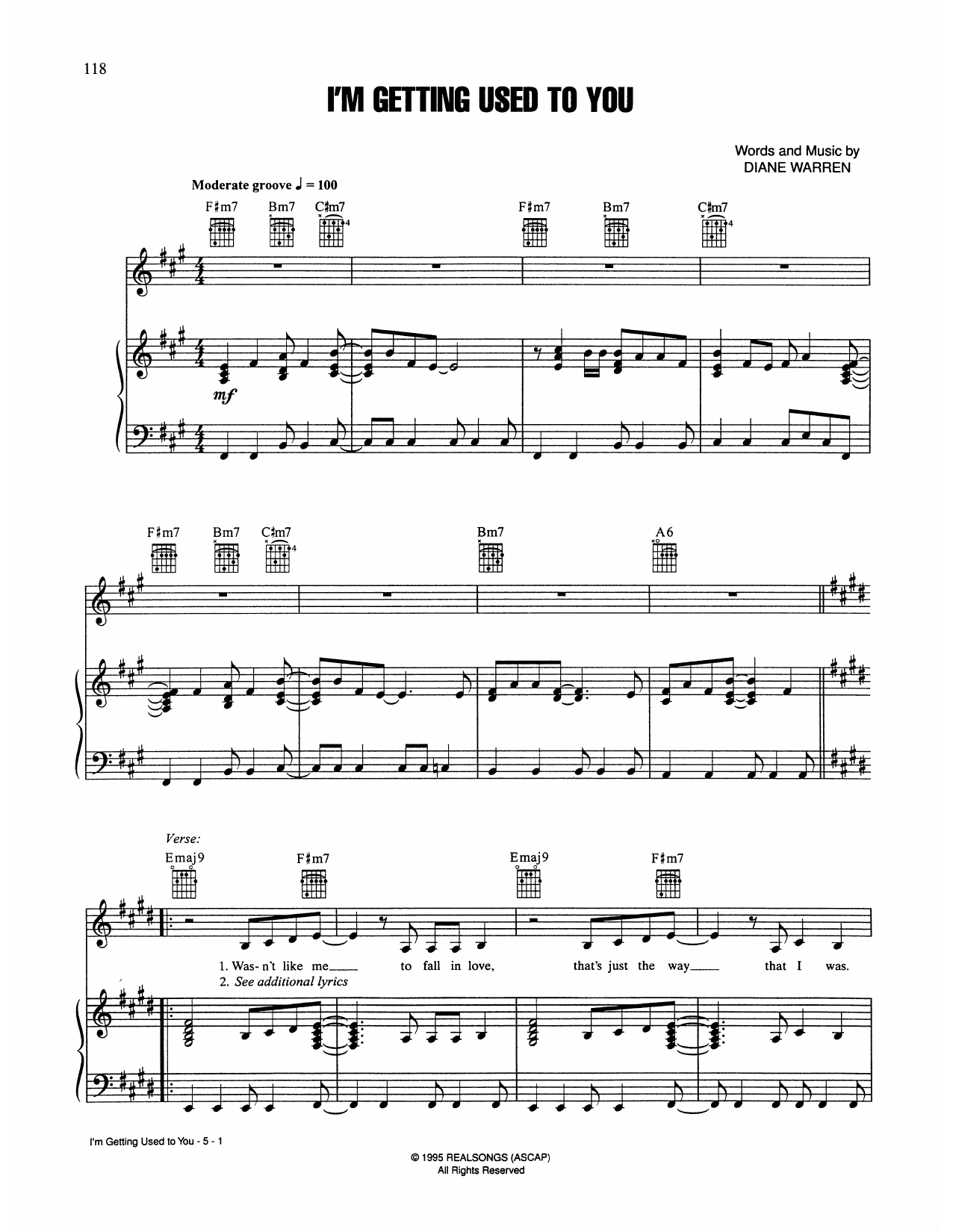 Download Selena I'm Getting Used To You Sheet Music
