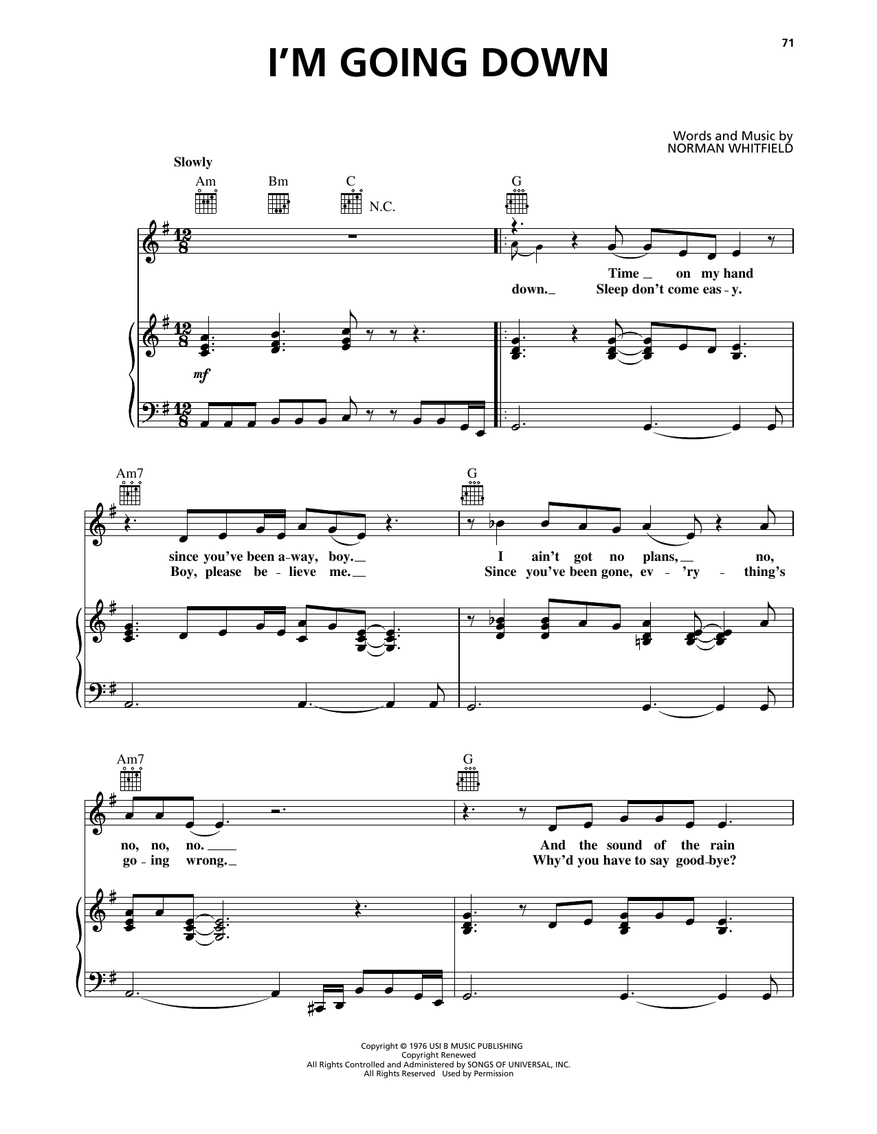 Download Mary J. Blige I'm Going Down Sheet Music