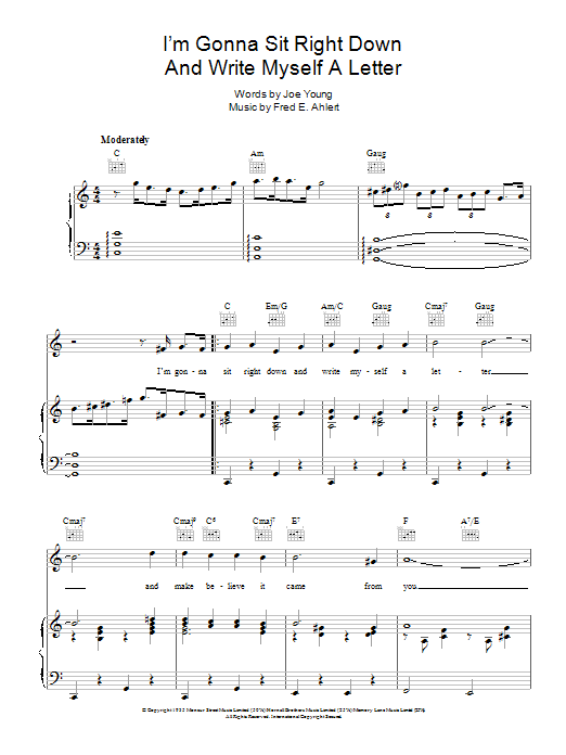 Download Fats Waller I'm Gonna Sit Right Down And Write Myse Sheet Music