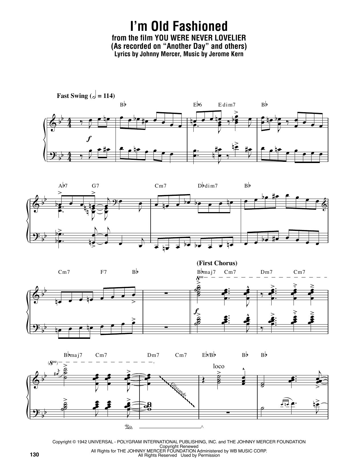 Download Oscar Peterson I'm Old Fashioned Sheet Music