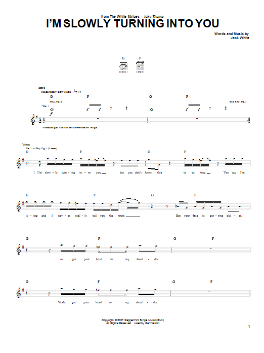 Download The White Stripes I'm Slowly Turning Into You Sheet Music