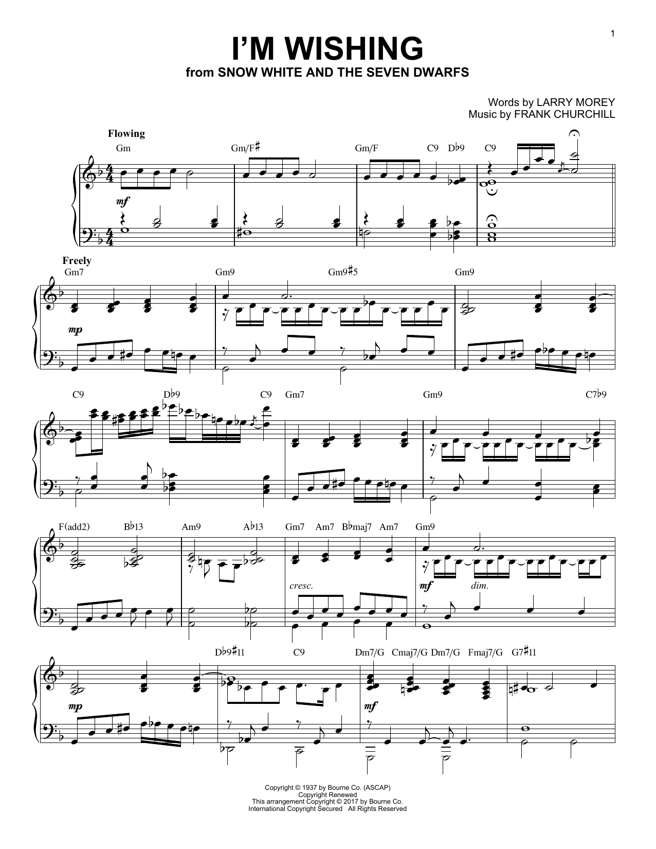 Download Larry Morey I'm Wishing [Jazz version] (from Disney Sheet Music