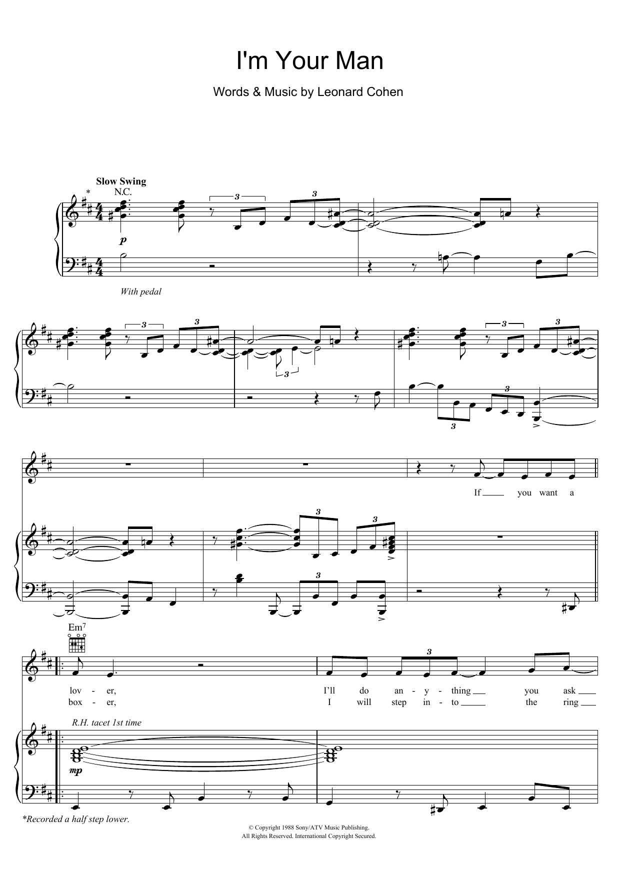 Download Michael Buble I'm Your Man Sheet Music