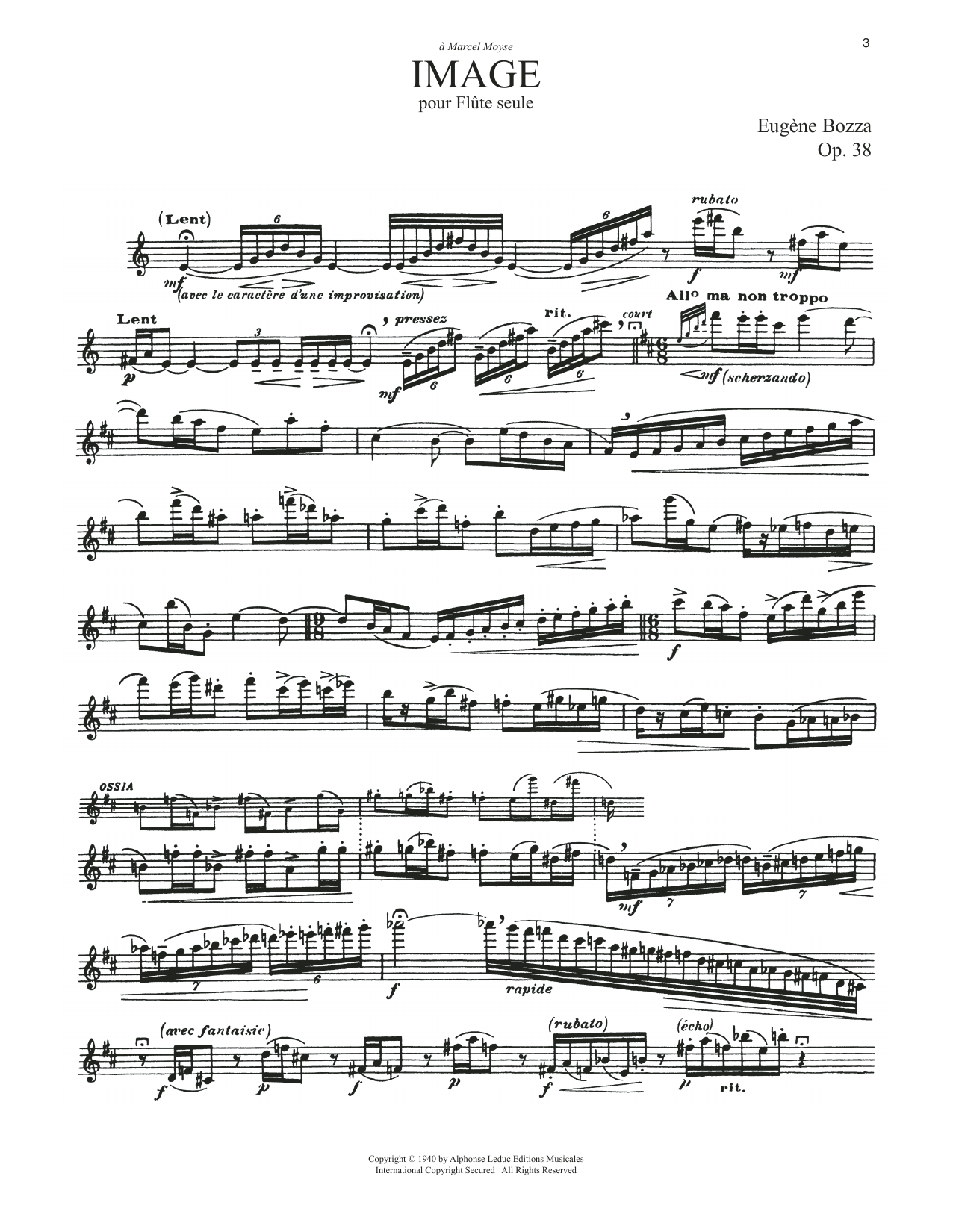 Download Eugene Bozza Image, Op. 38 Sheet Music