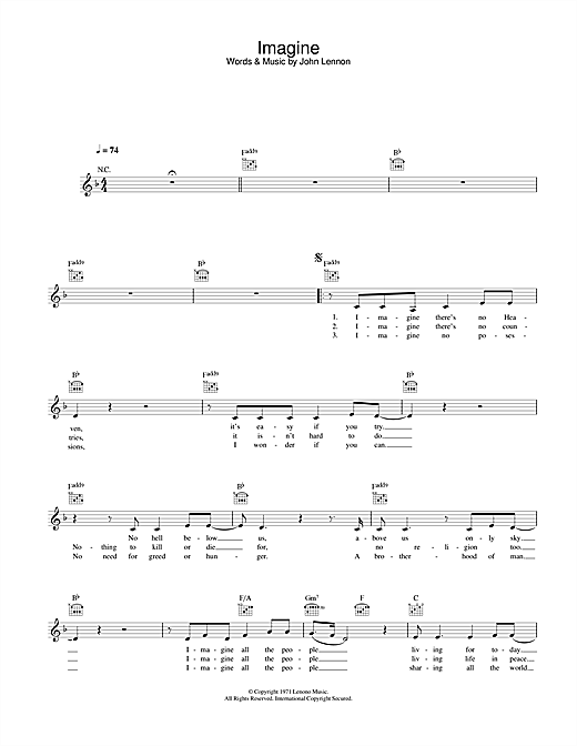 Alex Parks Imagine sheet music notes printable PDF score