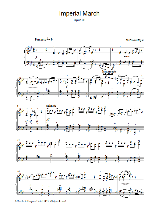 Download Edward Elgar Imperial March Op. 32 Sheet Music
