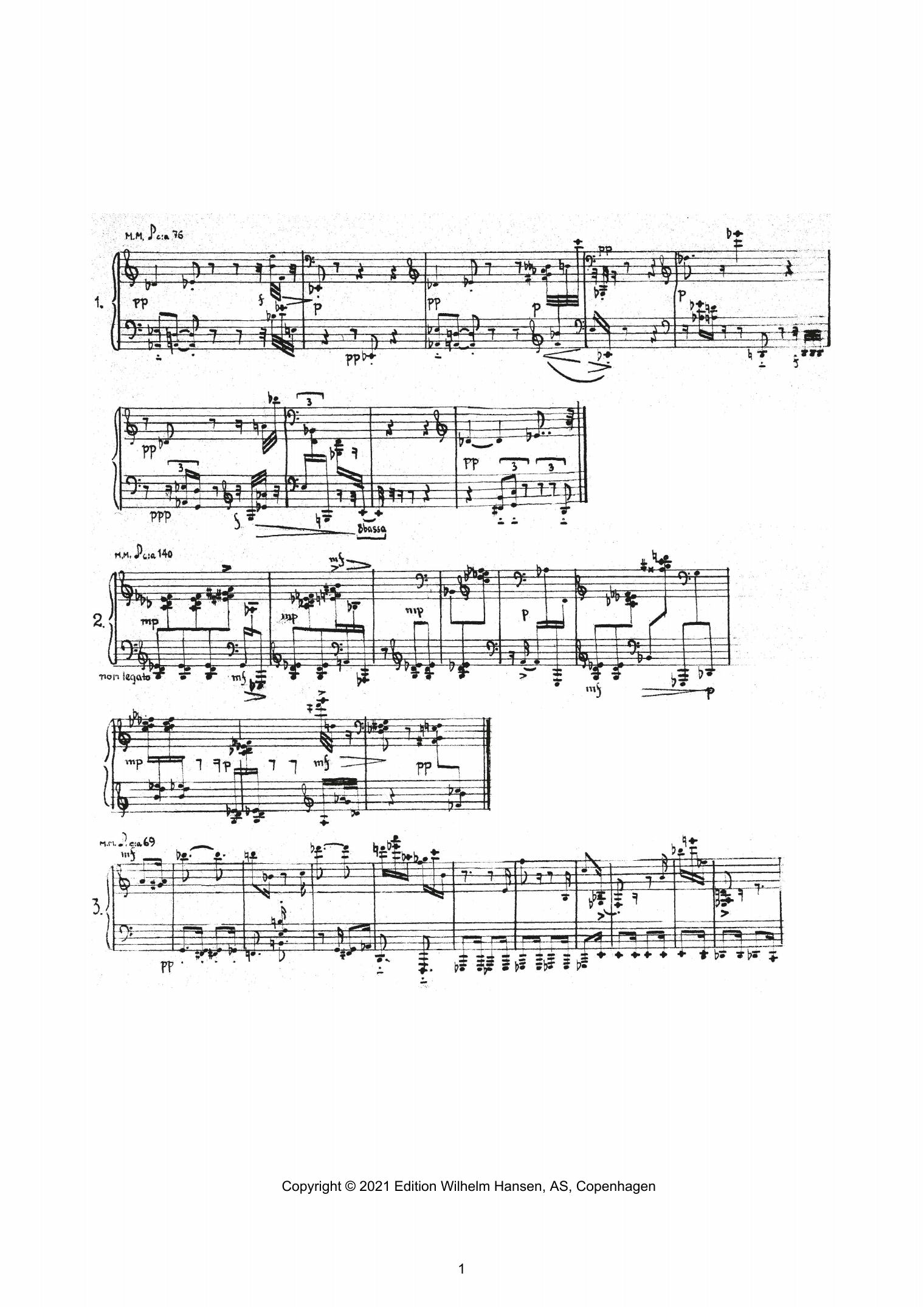 Axel Borup-J?sen Impressioner (Impressions) sheet music notes printable PDF score