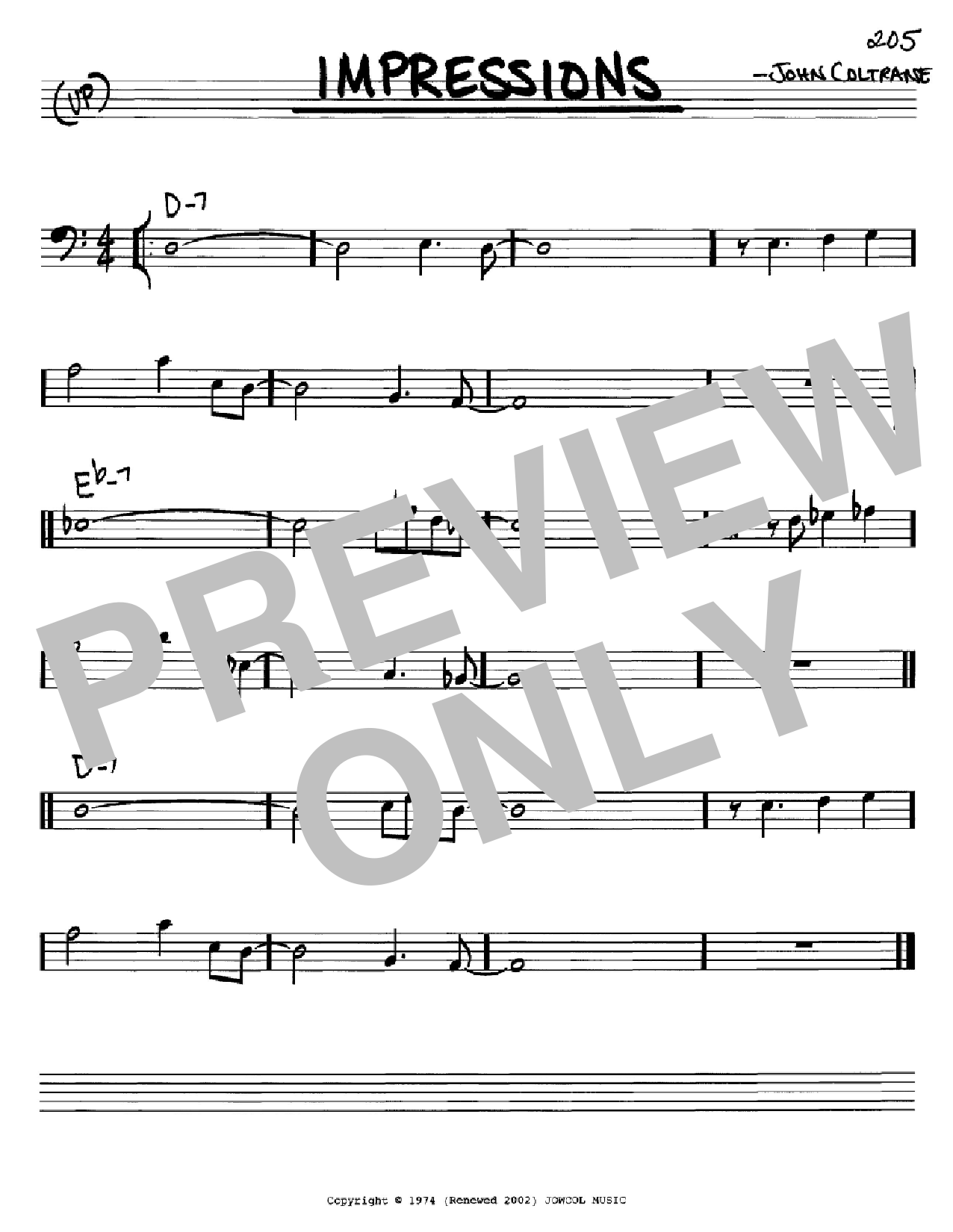 Download John Coltrane Impressions Sheet Music