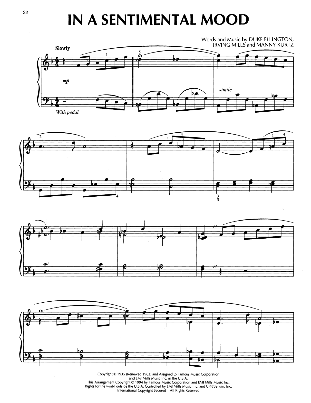 Download Duke Ellington In A Sentimental Mood (arr. Bill Boyd) Sheet Music