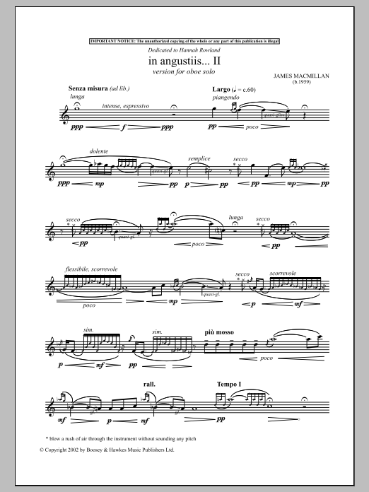 Download James MacMillan In Angustiis Sheet Music