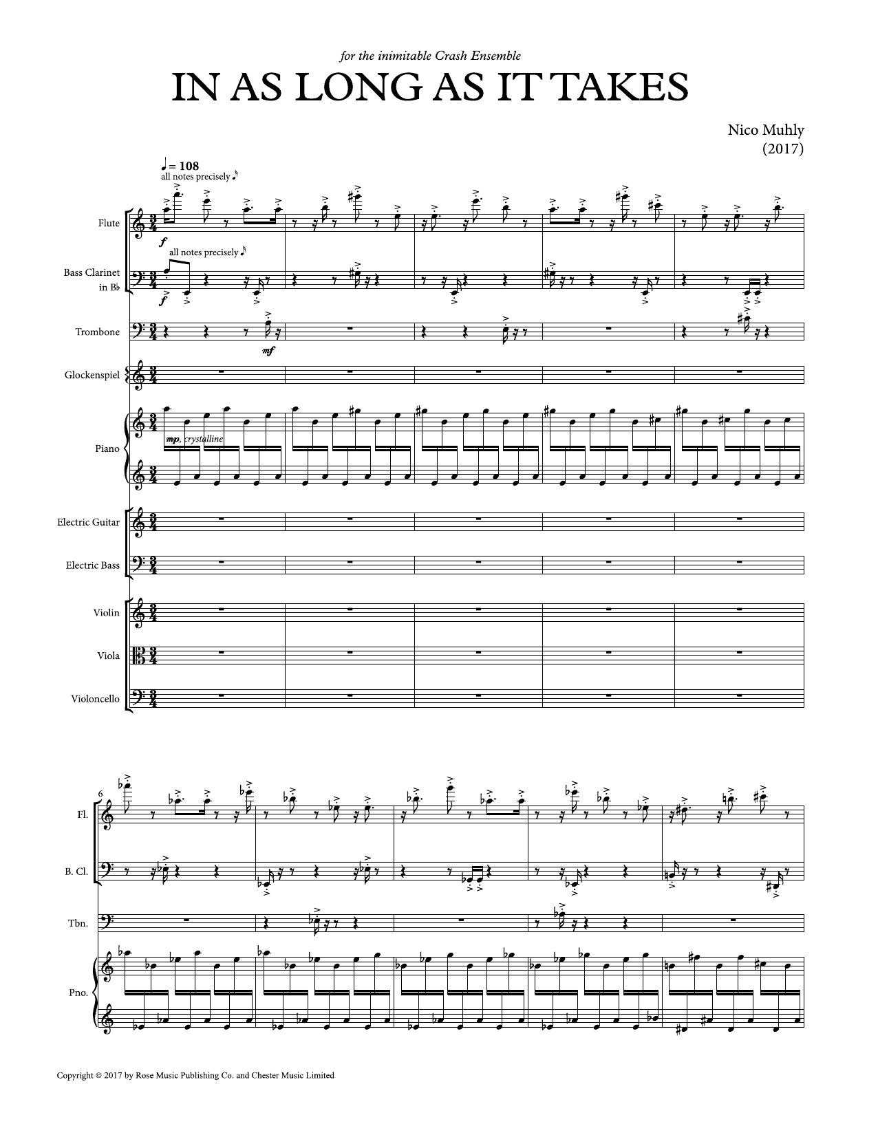 Download Nico Muhly In As Long As It Takes Sheet Music