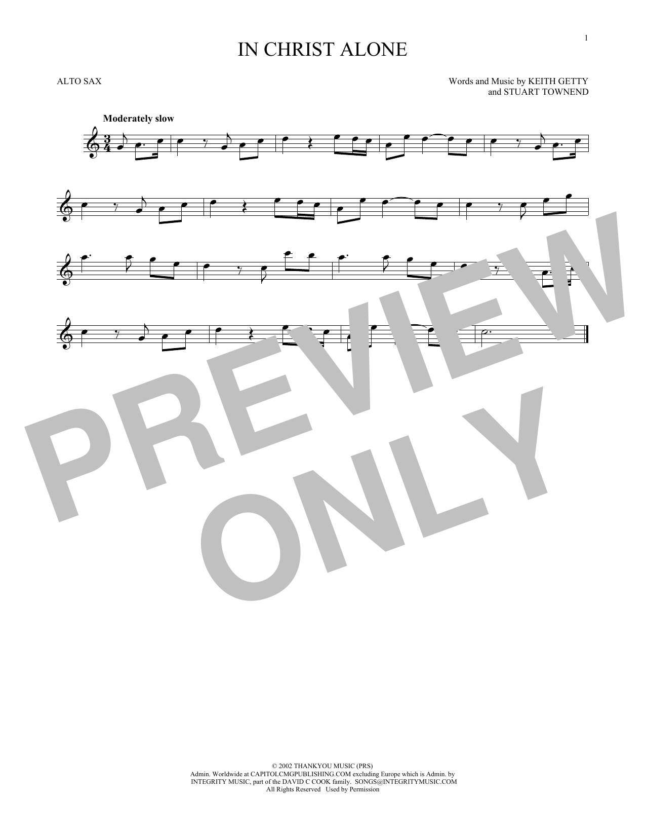 Keith & Kristyn Getty In Christ Alone sheet music notes printable PDF score