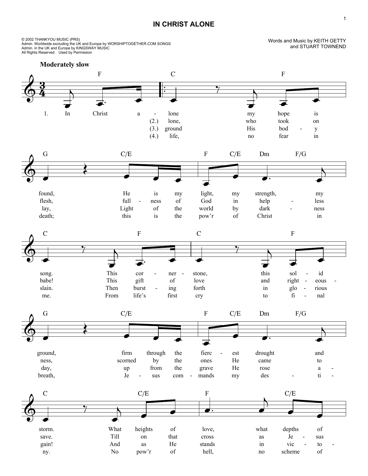 Download Stuart Townend In Christ Alone Sheet Music