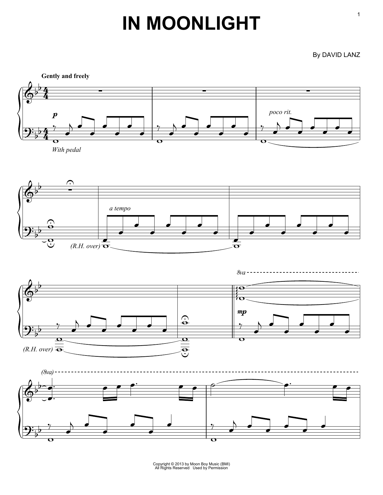 Download David Lanz In Moonlight Sheet Music