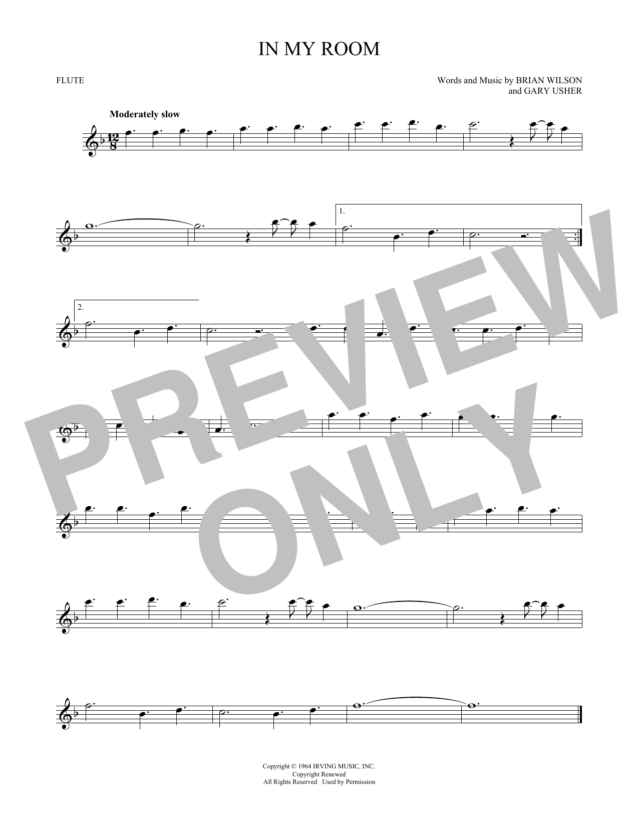 Download The Beach Boys In My Room Sheet Music