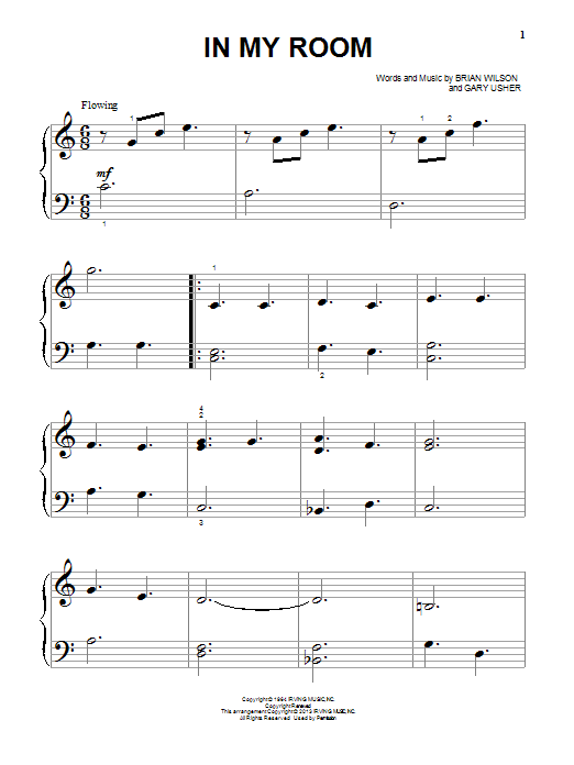 Download The Beach Boys In My Room Sheet Music