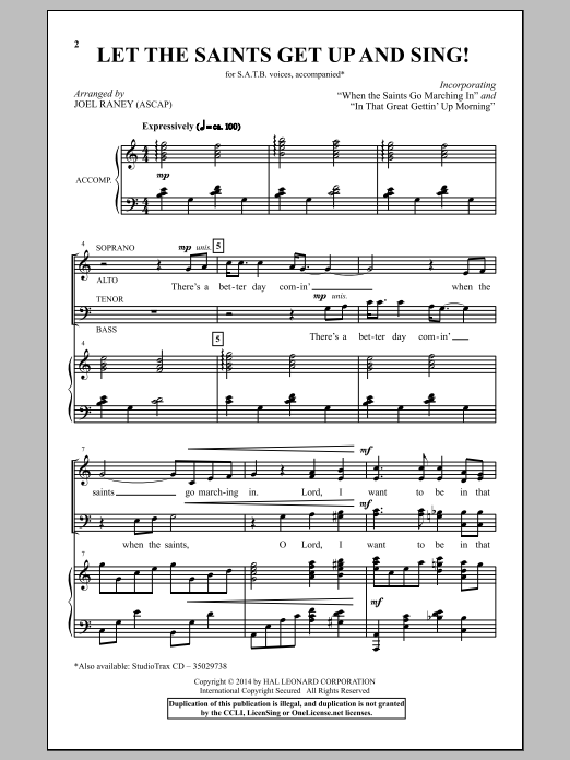 Download Joel Raney In That Great Gettin' Up Morning Sheet Music